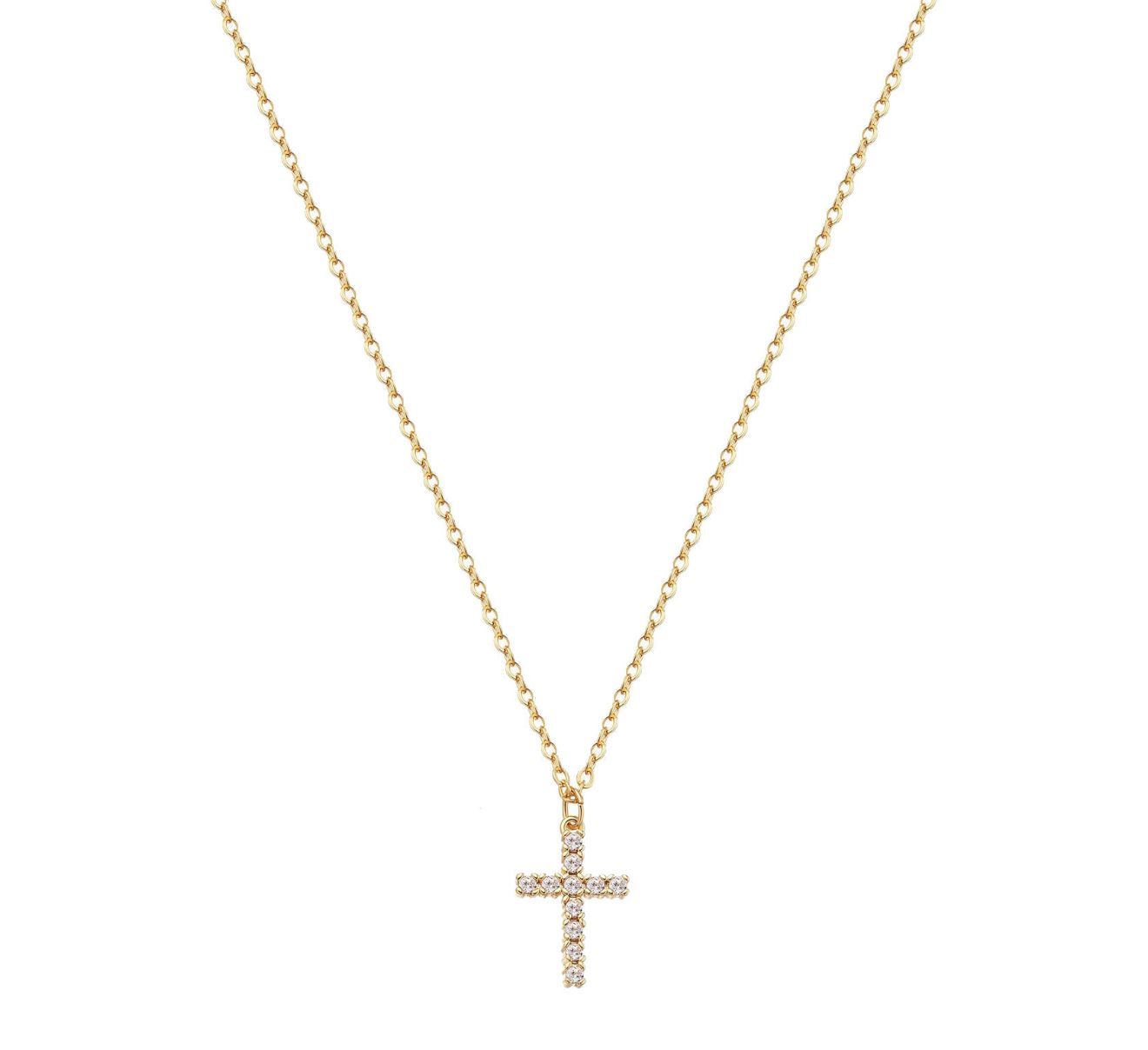 Necklace “Crosses”, Steel Plated with 18K Gold